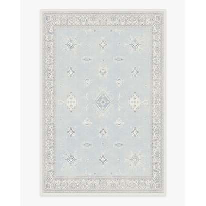 Verena Soft Blue Flatwoven Rug - 185 x 275 cm - Rug + Pad System