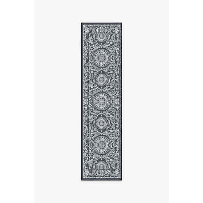 Fontaine Black Outdoor Rug - 75 x 305 cm - Rug + Pad System