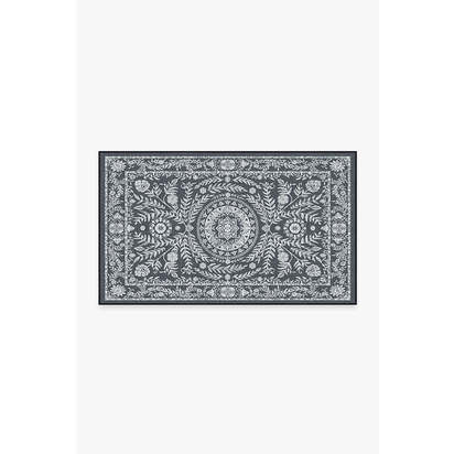 Fontaine Black Outdoor Rug - 90 x 150 cm - Rug + Pad System
