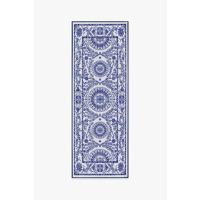 Fontaine Delft Blue Outdoor Rug - 75 x 215 cm - Rug + Pad System