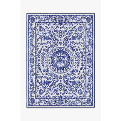 Fontaine Delft Blue Outdoor Rug - 150 x 215 cm - Rug + Pad System