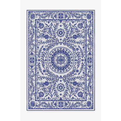 Fontaine Delft Blue Outdoor Rug - 185 x 275 cm - Rug + Pad System