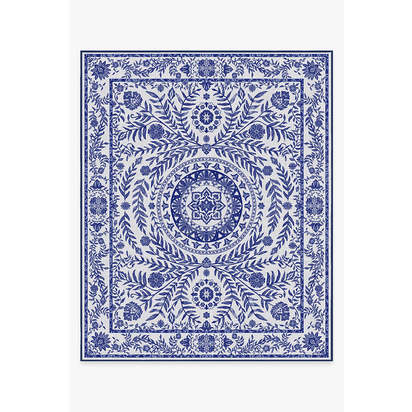 Fontaine Delft Blue Outdoor Rug - 245 x 305 cm - Rug + Pad System
