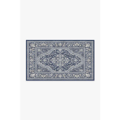 Allura Soft Navy Outdoor Rug - 90 x 150 cm - Rug + Pad System