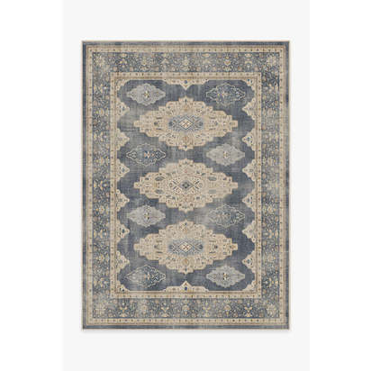 Maxine Dusk Blue Flatwoven Rug - 150 x 215 cm - Rug + Pad System