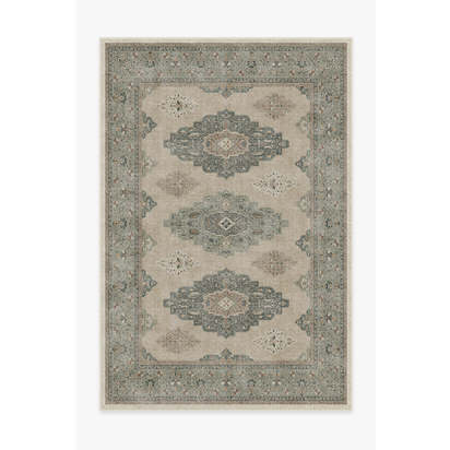 Maxine Natural Sage Flatwoven Rug - 185 x 275 cm - Rug + Pad System