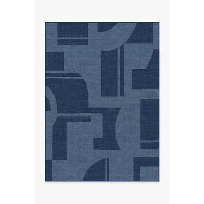 Bodin Ink Blue Outdoor Rug - 150 x 215 cm - Rug + Pad System