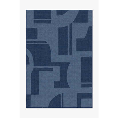 Bodin Ink Blue Outdoor Rug - 185 x 275 cm - Rug + Pad System