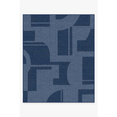 Bodin Ink Blue Outdoor Rug - 245 x 305 cm - Rug + Pad System