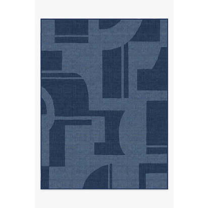 Bodin Ink Blue Outdoor Rug - 275 x 365 cm - Rug + Pad System