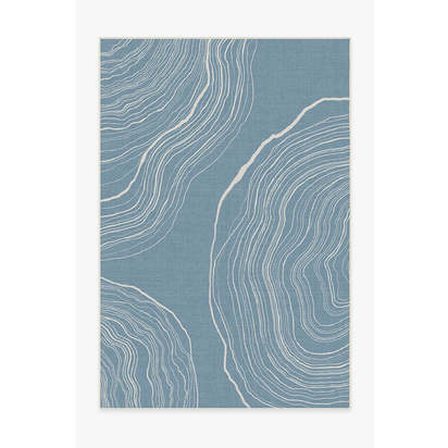 Kalder Slate Blue Outdoor Rug - 185 x 275 cm - Rug + Pad System