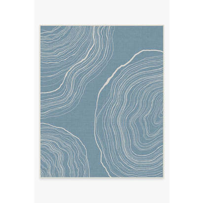Kalder Slate Blue Outdoor Rug - 245 x 305 cm - Rug + Pad System