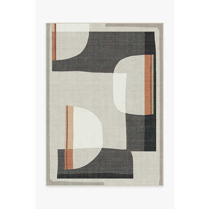 Olena Charcoal Outdoor Rug - 150 x 215 cm - Rug + Pad System