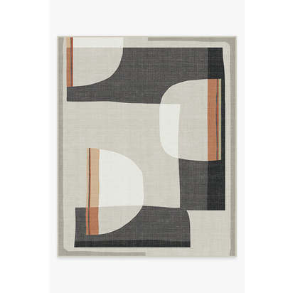 Olena Charcoal Outdoor Rug - 245 x 305 cm - Rug + Pad System