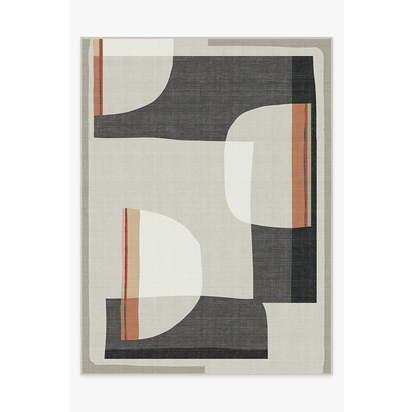 Olena Charcoal Outdoor Rug - 275 x 365 cm - Rug + Pad System