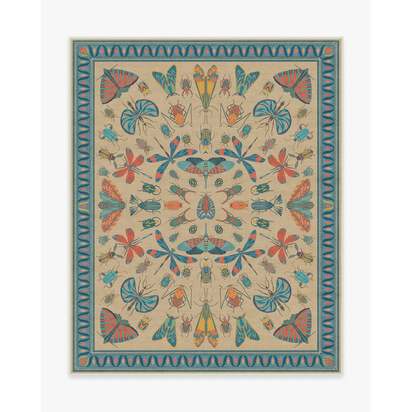 Flutterby Multicolor Flatwoven Rug by Iris Apfel - 245 x 305 cm - Rug + Pad System