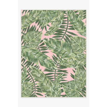 Filifera Palm Pink Outdoor Rug - 275 x 365 cm - Rug + Pad System
