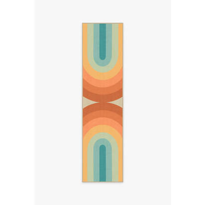 Absida Multicolour Outdoor Rug - 75 x 305 cm - Rug + Pad System