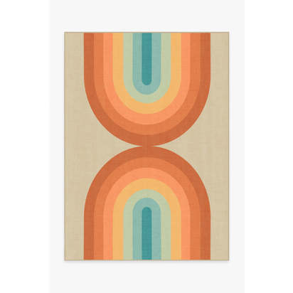 Absida Multicolour Outdoor Rug - 150 x 215 cm - Rug + Pad System