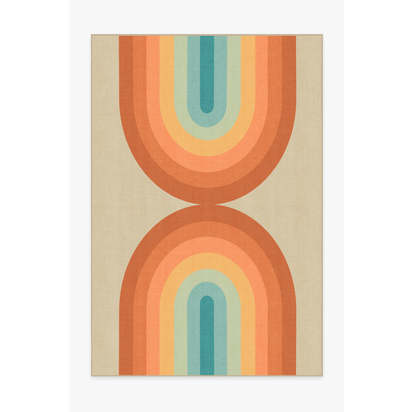 Absida Multicolour Outdoor Rug - 185 x 275 cm - Rug + Pad System