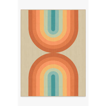 Absida Multicolour Outdoor Rug - 275 x 365 cm - Rug + Pad System