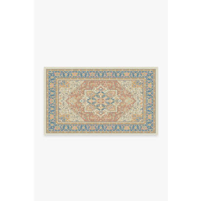 Kamran Sunset Orange Outdoor Rug - 90 x 150 cm - Rug + Pad System