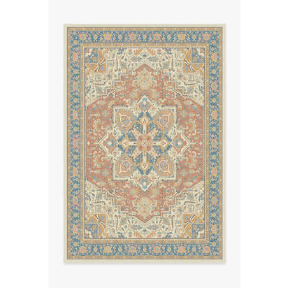 Kamran Sunset Orange Outdoor Rug - 185 x 275 cm - Rug + Pad System
