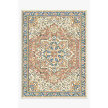 Kamran Sunset Orange Outdoor Rug - 275 x 365 cm - Rug + Pad System