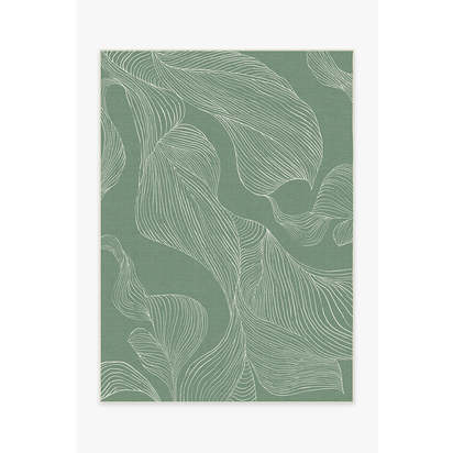 Sana Laurel Green Outdoor Rug - 150 x 215 cm - Rug + Pad System