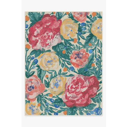 Camellia Multicolour Outdoor Rug - 275 x 365 cm - Rug + Pad System
