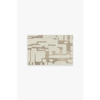 Holme Ivory & Natural Flatwoven Rug - 60 x 90 cm - Rug + Pad System