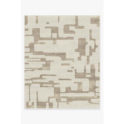 Holme Ivory & Natural Flatwoven Rug - 245 x 305 cm - Rug + Pad System