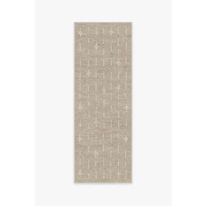 Alina Light Stone Flatwoven Rug - 75 x 215 cm - Rug + Pad System