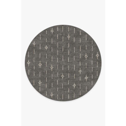 Alina Grey Flatwoven Rug - 245 Round cm - Rug + Pad System