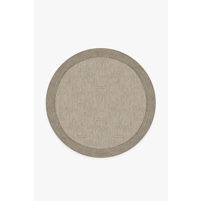 Solvi Stone Flatwoven Rug - 185 Round cm - Rug + Pad System