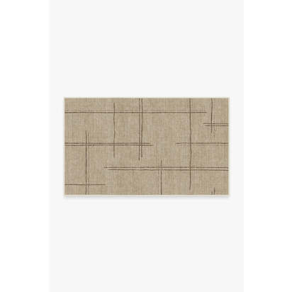 Stellan Latte Brown Flatwoven Rug - 90 x 150 cm - Rug + Pad System