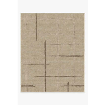 Stellan Latte Brown Flatwoven Rug - 245 x 305 cm - Rug + Pad System
