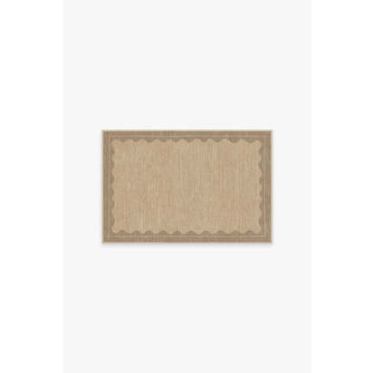 Orla Tan Flatwoven Rug - 60 x 90 cm - Rug + Pad System