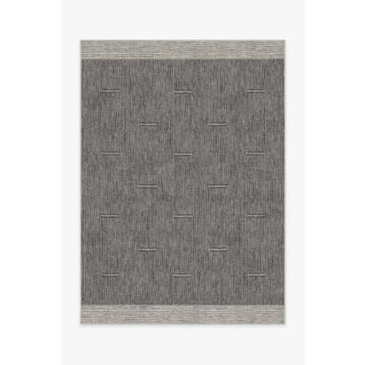 Solvi Charcoal Flatwoven Rug - 150 x 215 cm - Rug + Pad System