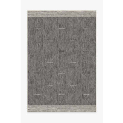Solvi Charcoal Flatwoven Rug - 185 x 275 cm - Rug + Pad System