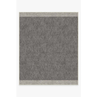 Solvi Charcoal Flatwoven Rug - 245 x 305 cm - Rug + Pad System