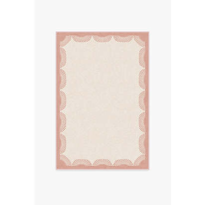 Fringe Pink & Ivory Flatwoven Rug by Gray Malin - 120 x 185 cm - Rug + Pad System