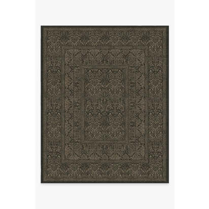 Bluebell Soft Black Flatwoven Rug by Morris & Co. - 245 x 305 cm - Rug + Pad System