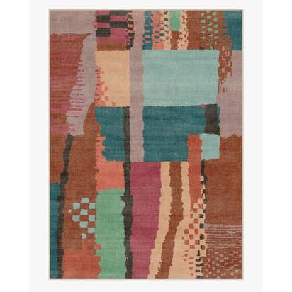 Enya Multicolour Flatwoven Rug - 305 x 425 cm - Rug + Pad System