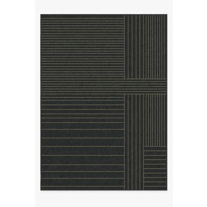 Bowie Charcoal Flatwoven Rug - 305 x 425 cm - Rug + Pad System