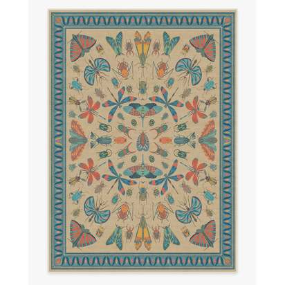Flutterby Multicolor Flatwoven Rug by Iris Apfel - 305 x 425 cm - Rug + Pad System