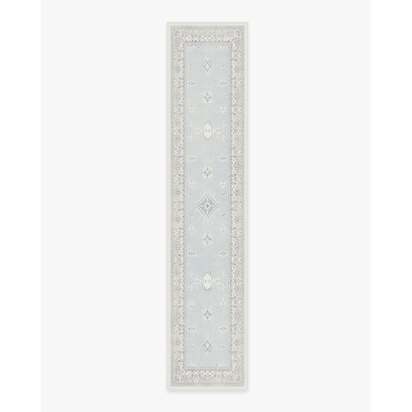 Verena Soft Blue Flatwoven Rug - 75 x 365 cm - Rug + Pad System