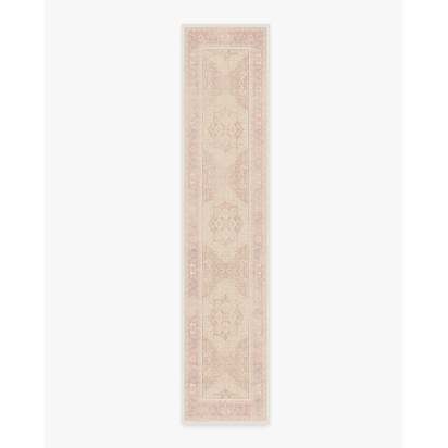 Kamran Soft Pink Flatwoven Rug - 75 x 365 cm - Rug + Pad System