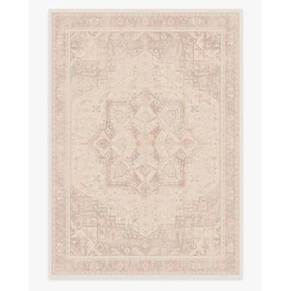 Kamran Soft Pink Flatwoven Rug - 305 x 425 cm - Rug + Pad System