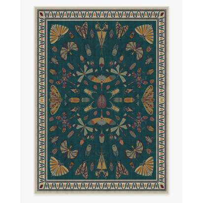 Flutterby Flatwoven Rug by Iris Apfel - 305 x 425 cm - Rug + Pad System